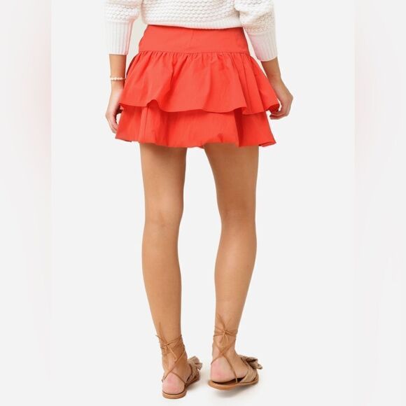 Rhode Elinor Berry Bubble Hem Skirt Size Large - Picture 3 of 7